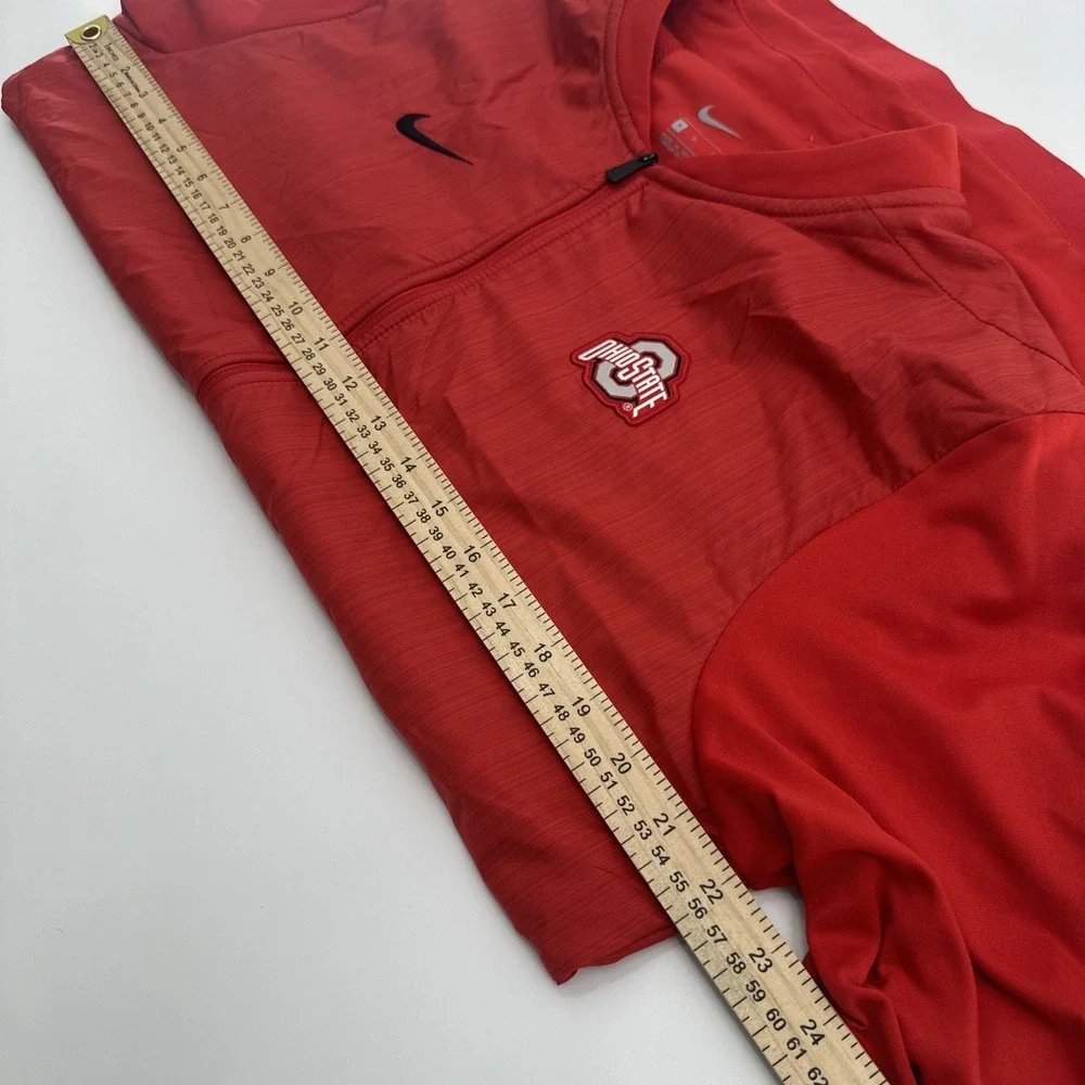 Nike Ohio State‎ Buckeyes Windbreaker Rain Jacket Mens Size Medium Red Vented M